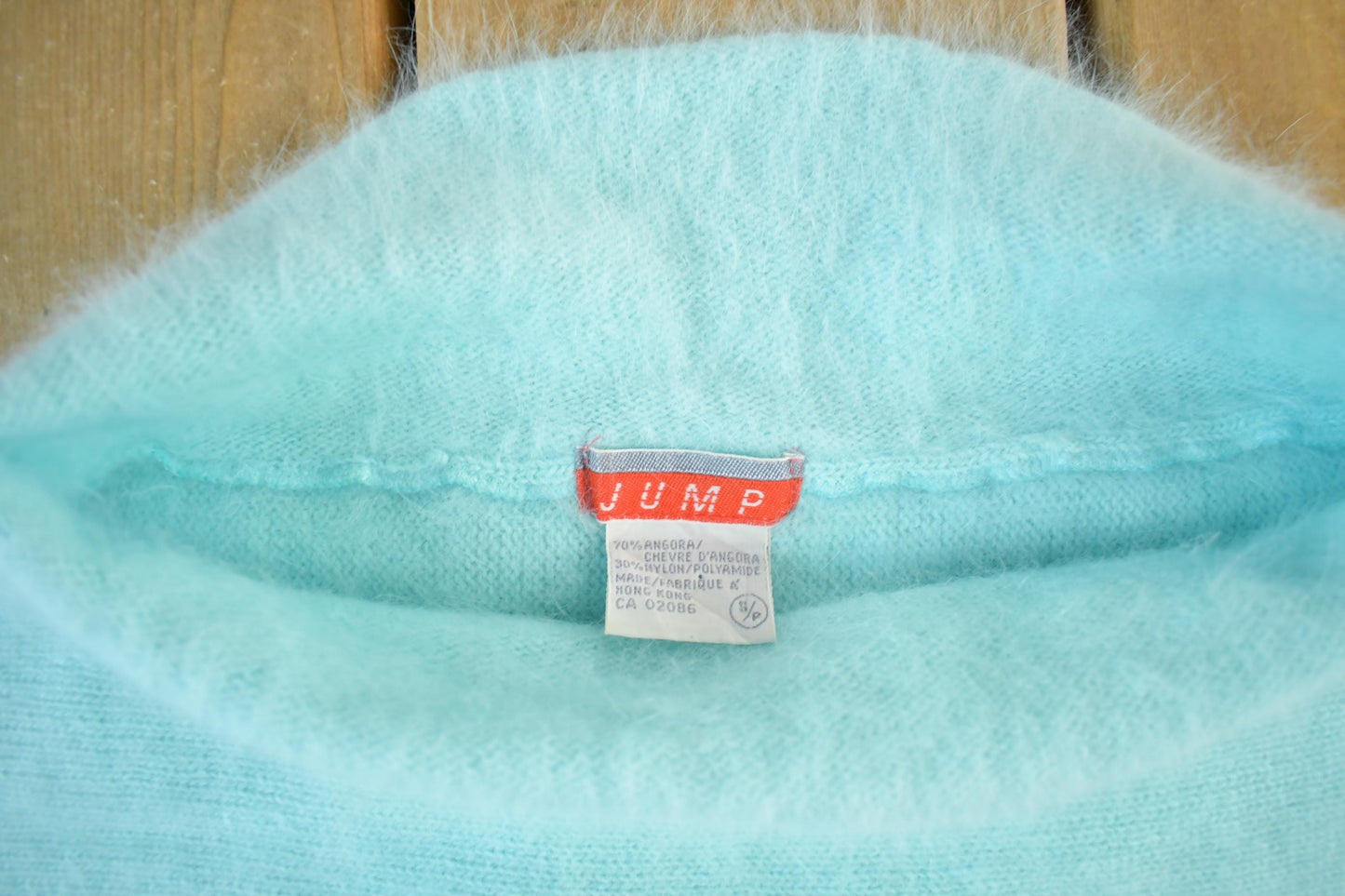 Vintage 1990s Jump Angora Shawl Collar Knit Sweater Women's Small from propervintagecanada