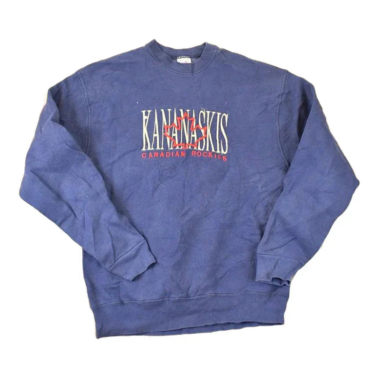 Vintage 1990s Kananaskis Canadian Rockies Embroidered Crewneck Sweatshirt Men's L from propervintagecanada