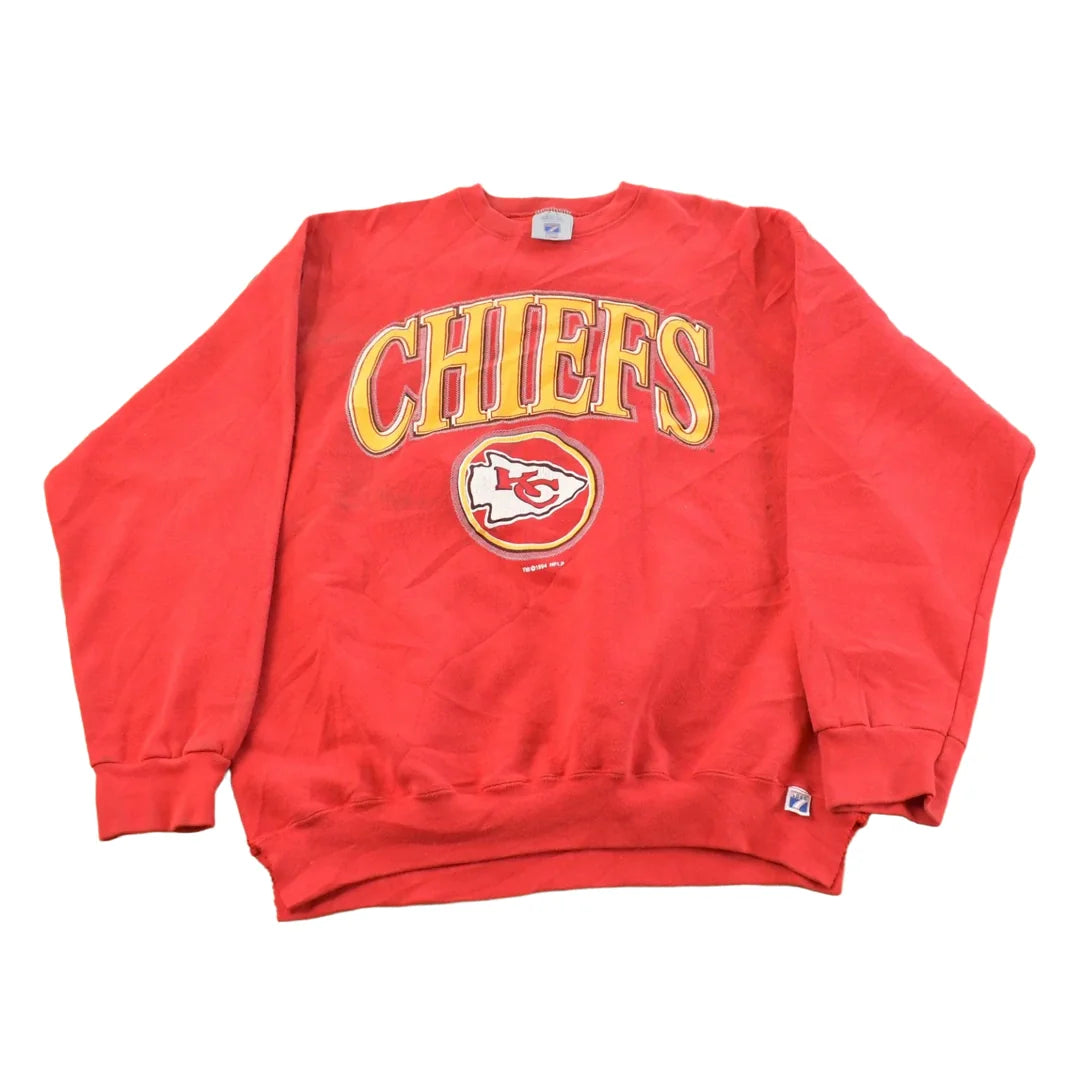 Vintage 1990s Kansas City Chiefs Crewneck Sweatshirt Men's XL from propervintagecanada