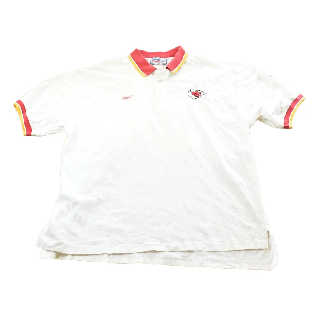 Vintage 1990s Kansas City Chiefs Reebok NFL Pro Line Polo T-Shirt Mens XL from propervintagecanada