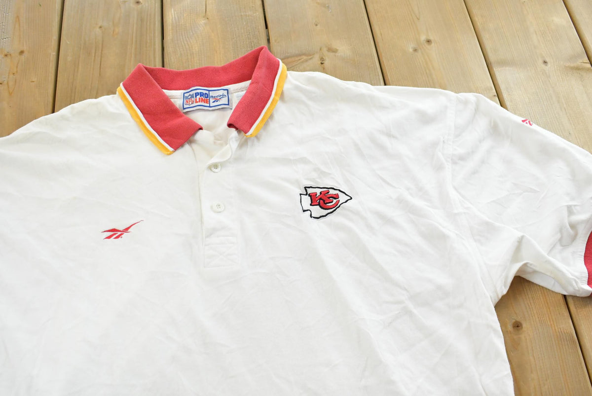 Vintage 1990s Kansas City Chiefs Reebok NFL Pro Line Polo T-Shirt Mens XL from propervintagecanada