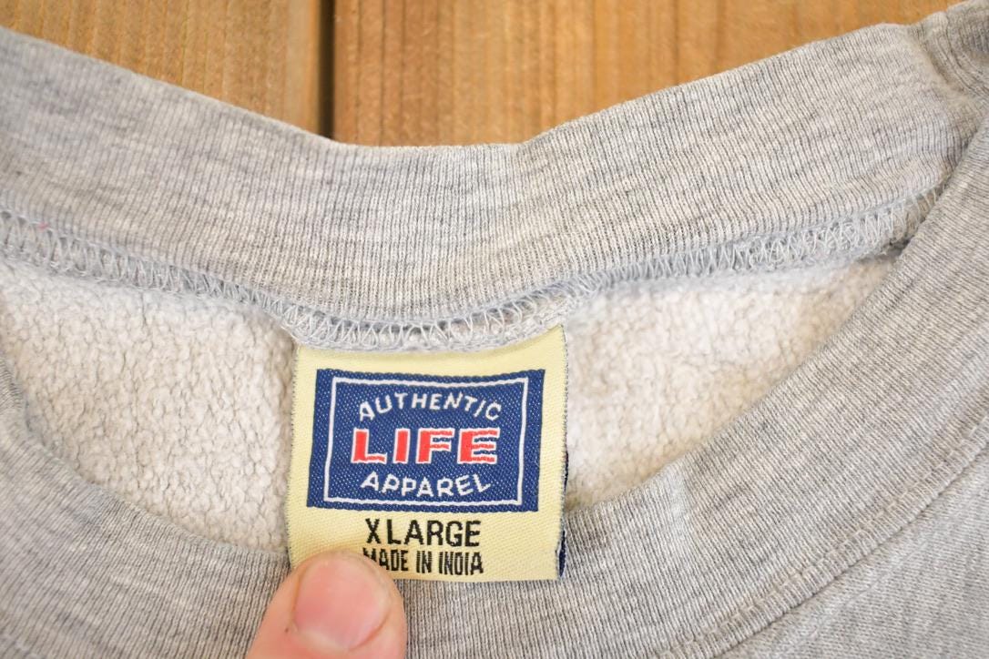 Vintage 1990s Kansas Cross Grain Crewneck Sweatshirt Men's L from propervintagecanada