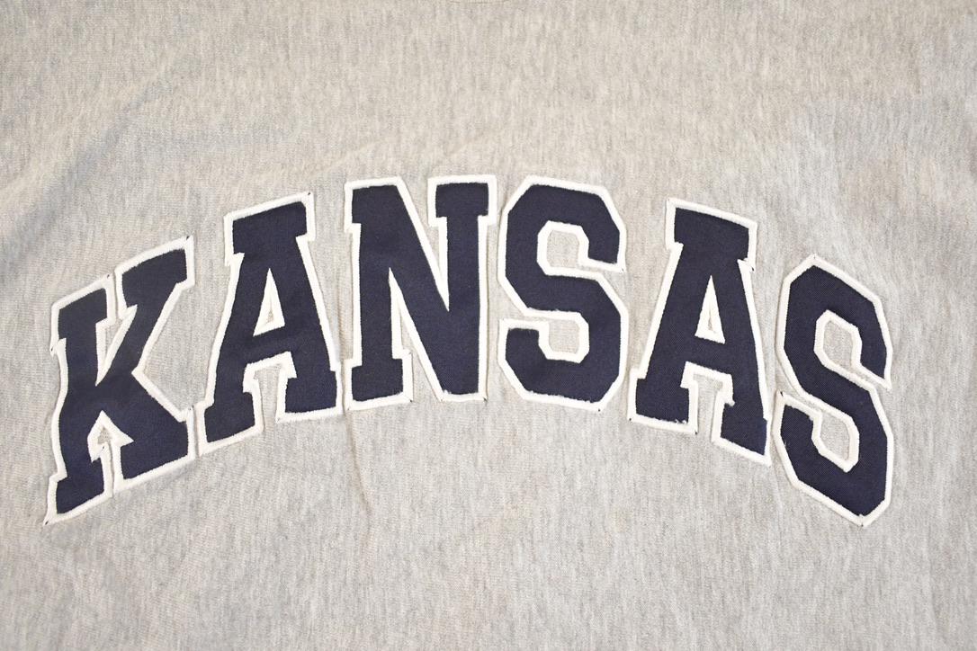Vintage 1990s Kansas Cross Grain Crewneck Sweatshirt Men's L from propervintagecanada