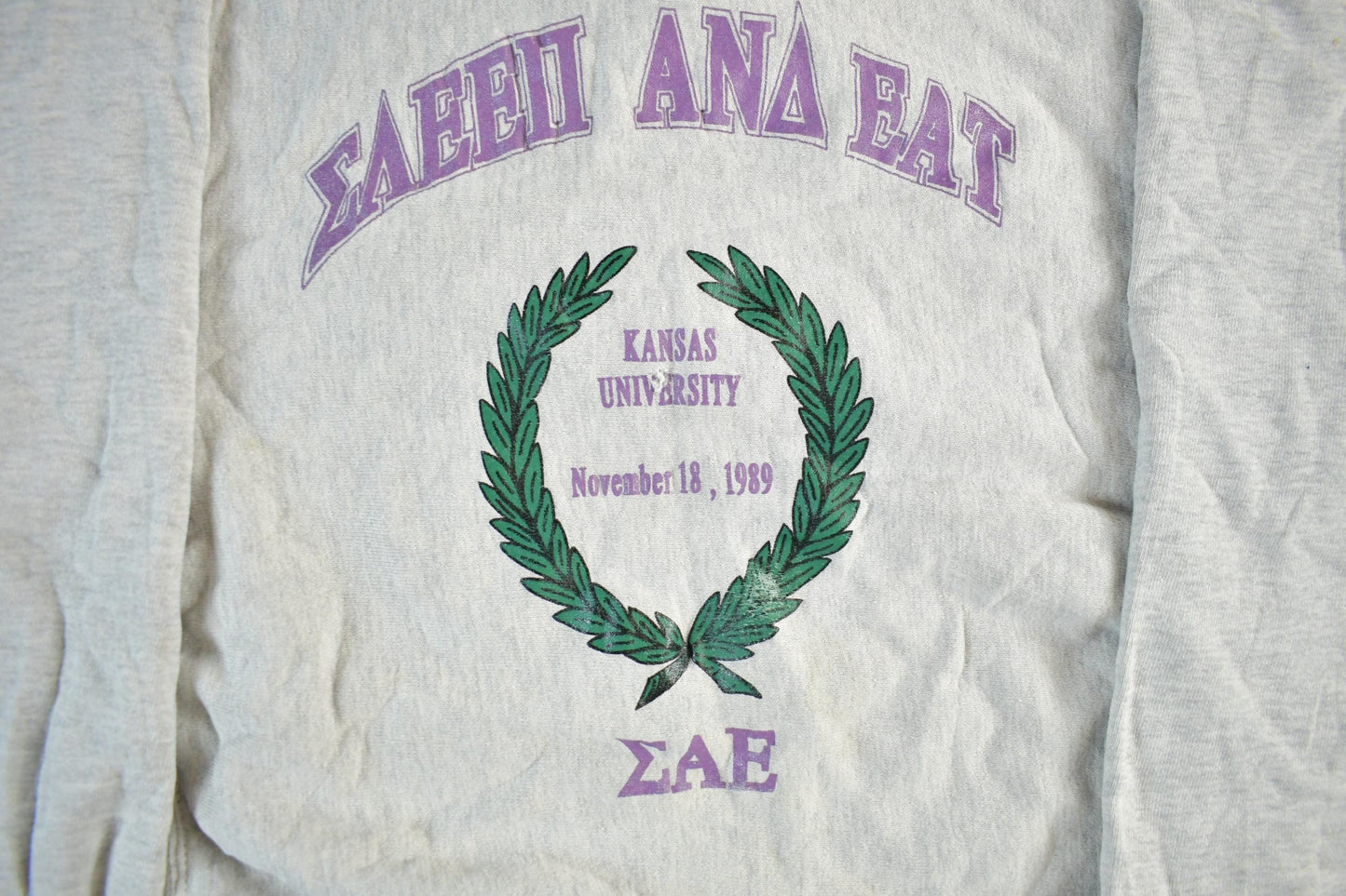 Vintage 1990s Kansas University Alpha Epsilon Crewneck Men's XL Men's Large from propervintagecanada