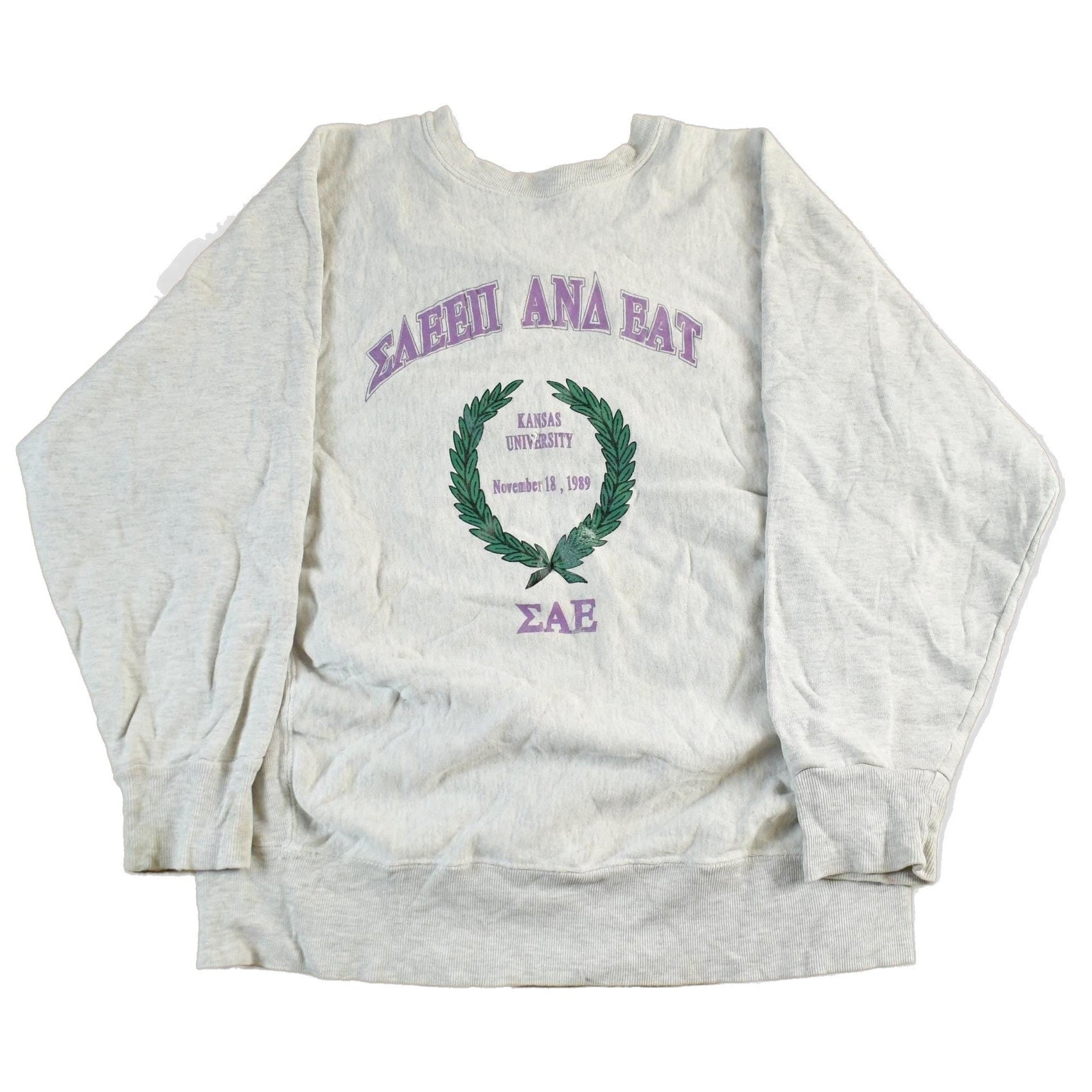 Vintage 1990s Kansas University Alpha Epsilon Crewneck Men's XL Men's Large from propervintagecanada