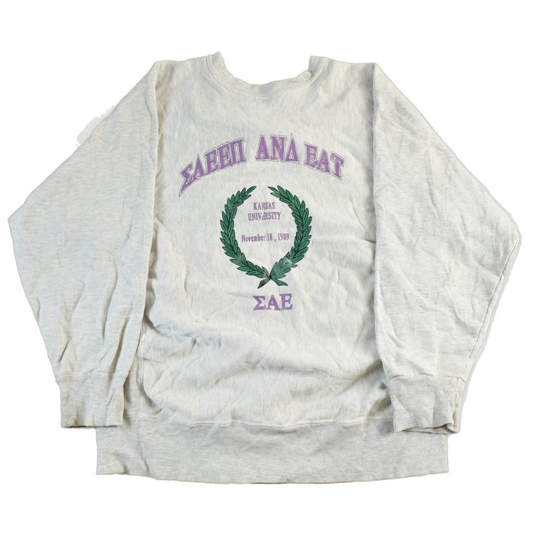 Vintage 1990s Kansas University Alpha Epsilon Crewneck Men's XL Men's Large from propervintagecanada