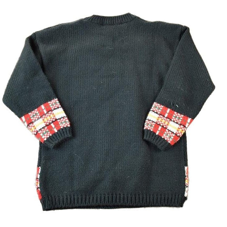 Vintage 1990s Karen Scott Love Ducks Country Style Knit Abstract Pattern Crewneck Sweater Men's Small from propervintagecanada