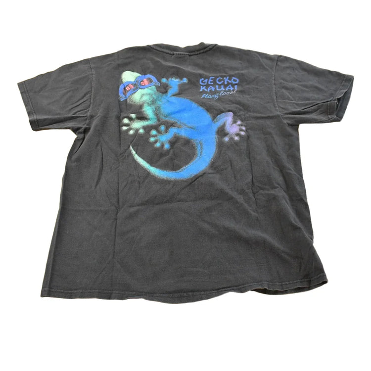 Vintage 1990s Kauai Hawaii Gecko Hangloose Graphic T-Shirt Mens L from propervintagecanada
