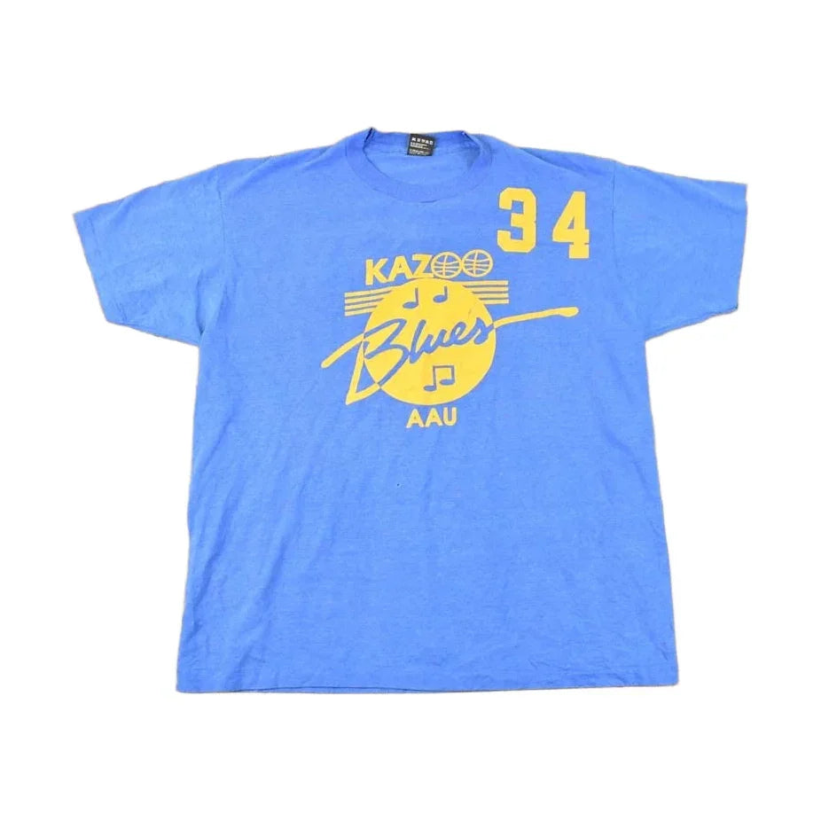 Vintage 1990s Kazoo Blues 34 Souvenir Travel T-Shirt Men's XL / Destination Shirt / 90s Single Stitch Graphic Tee / Made in USA from propervintagecanada