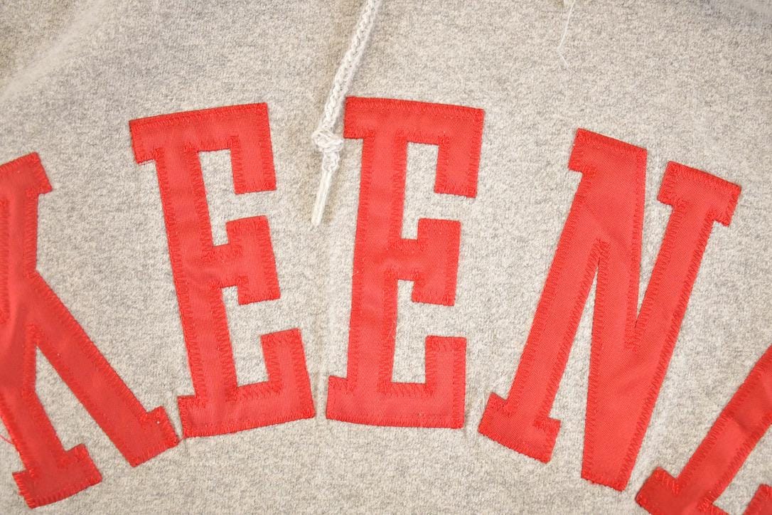 Vintage 1990s Keene University Hoodie Men's L from propervintagecanada