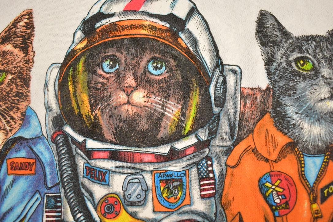 Vintage 1990s Kennedy Space Center Astrocat FAB Souvenir Crewneck Sweatshirt Men's M from propervintagecanada