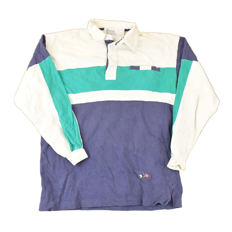 Vintage 1990s Kenny Rogers Quarter Button Rugby Shirt Men's M from propervintagecanada