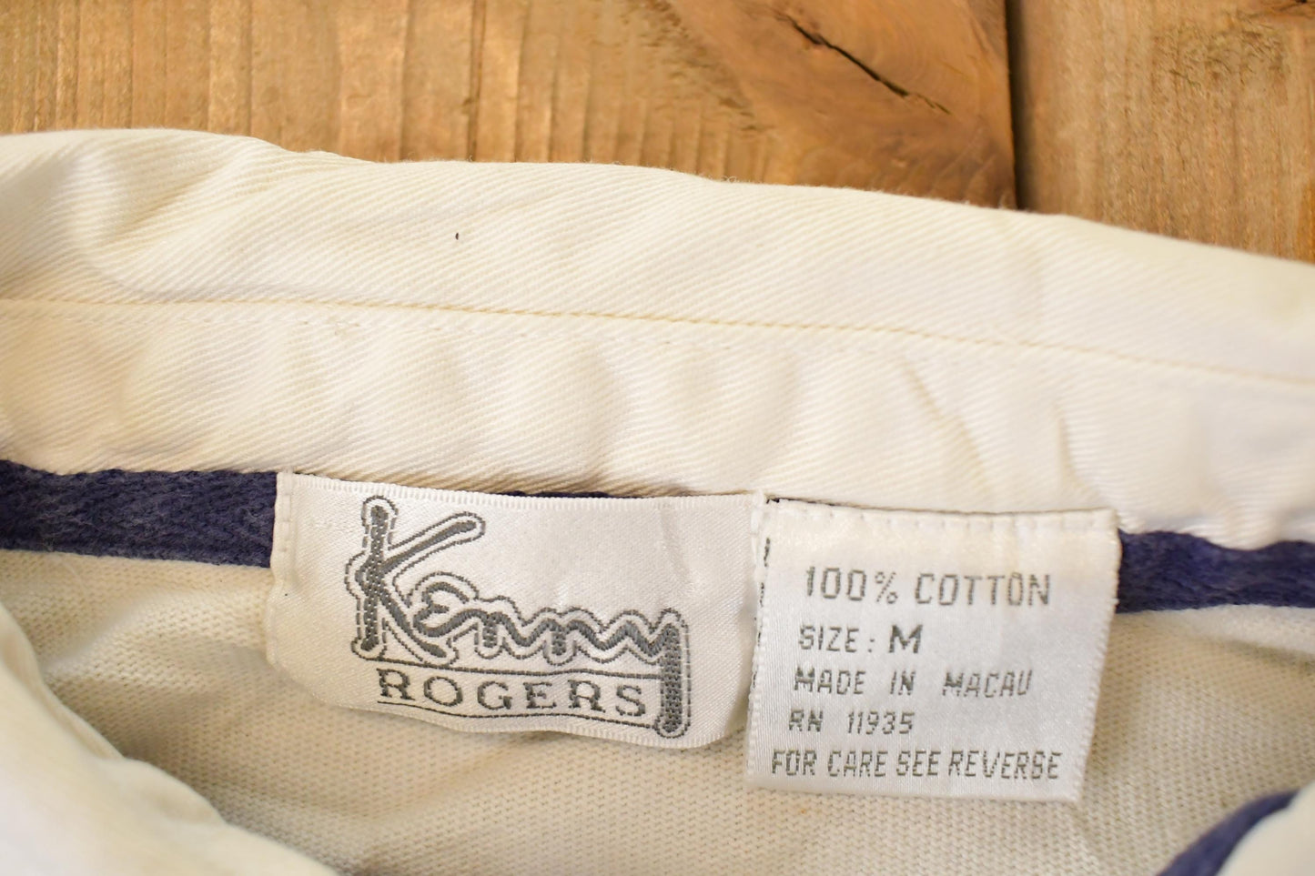 Vintage 1990s Kenny Rogers Quarter Button Rugby Shirt Men's M from propervintagecanada