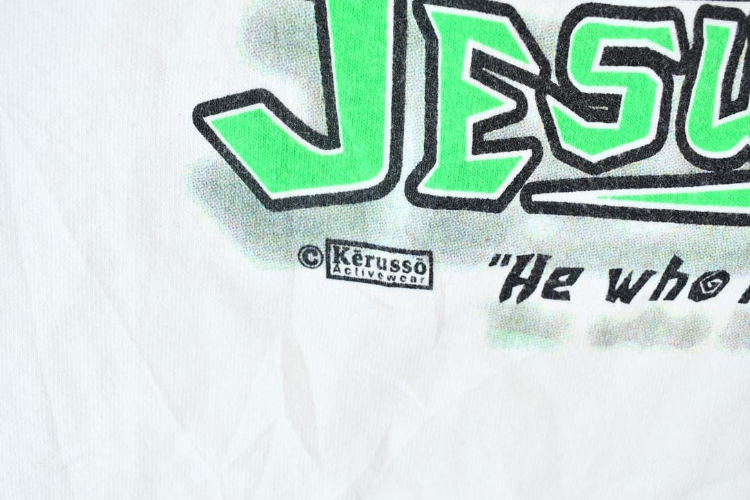 Vintage 1990s Kerusso Activewear Softball is my Game but Jesus is my Life Graphic T-Shirt Men's XL from propervintagecanada