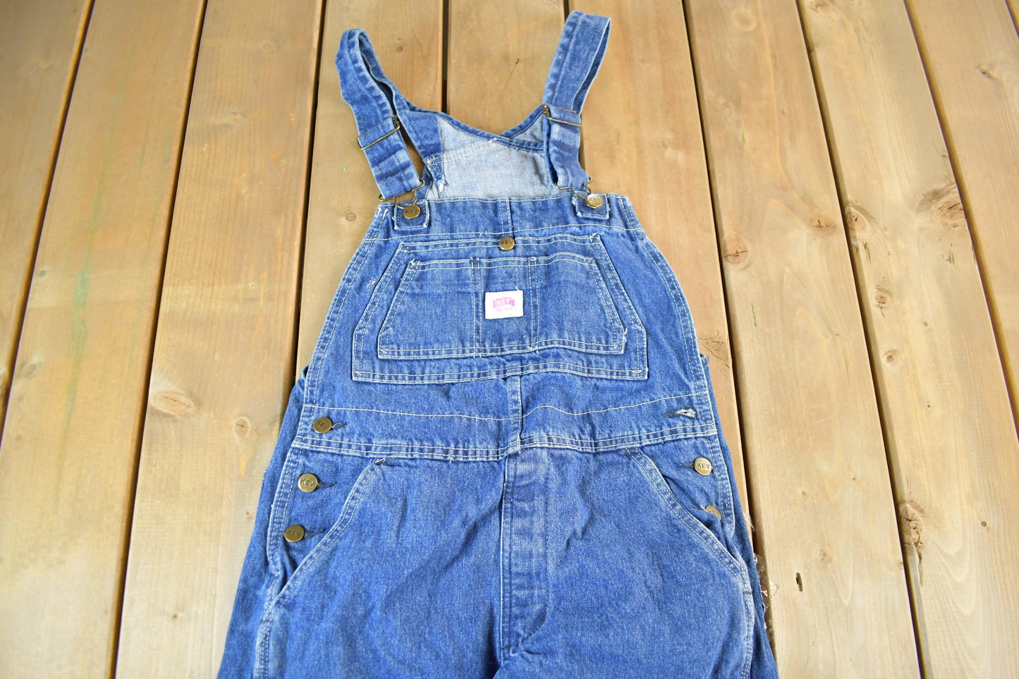 Vintage 1990s Key Imperial Denim Jean Bib Overalls Men's Medium 32 x 30 from propervintagecanada
