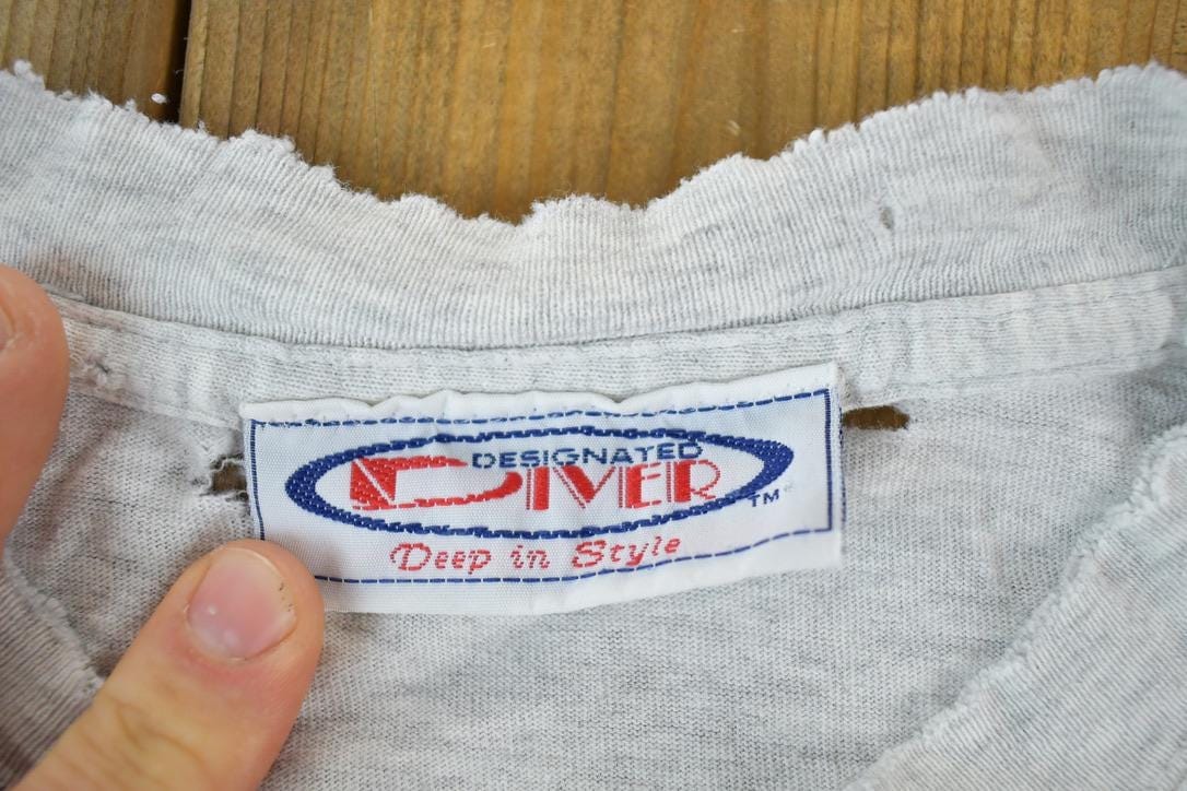 Vintage 1990s Key Largo Dive Pennekamp Souvenir Single Stitch Graphic Print T-Shirt Men's Large from propervintagecanada