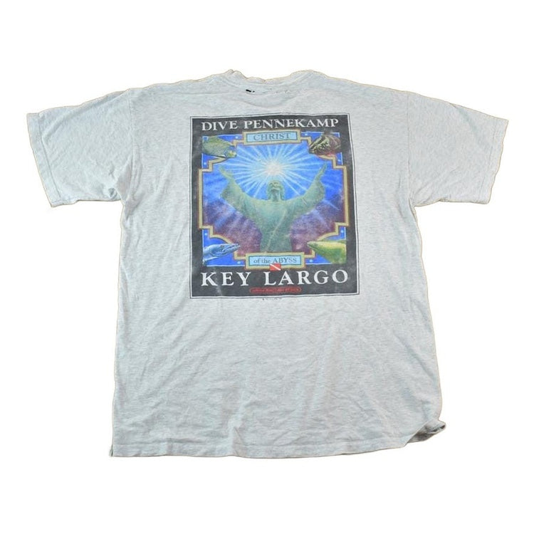 Vintage 1990s Key Largo Dive Pennekamp Souvenir Single Stitch Graphic Print T-Shirt Men's Large from propervintagecanada