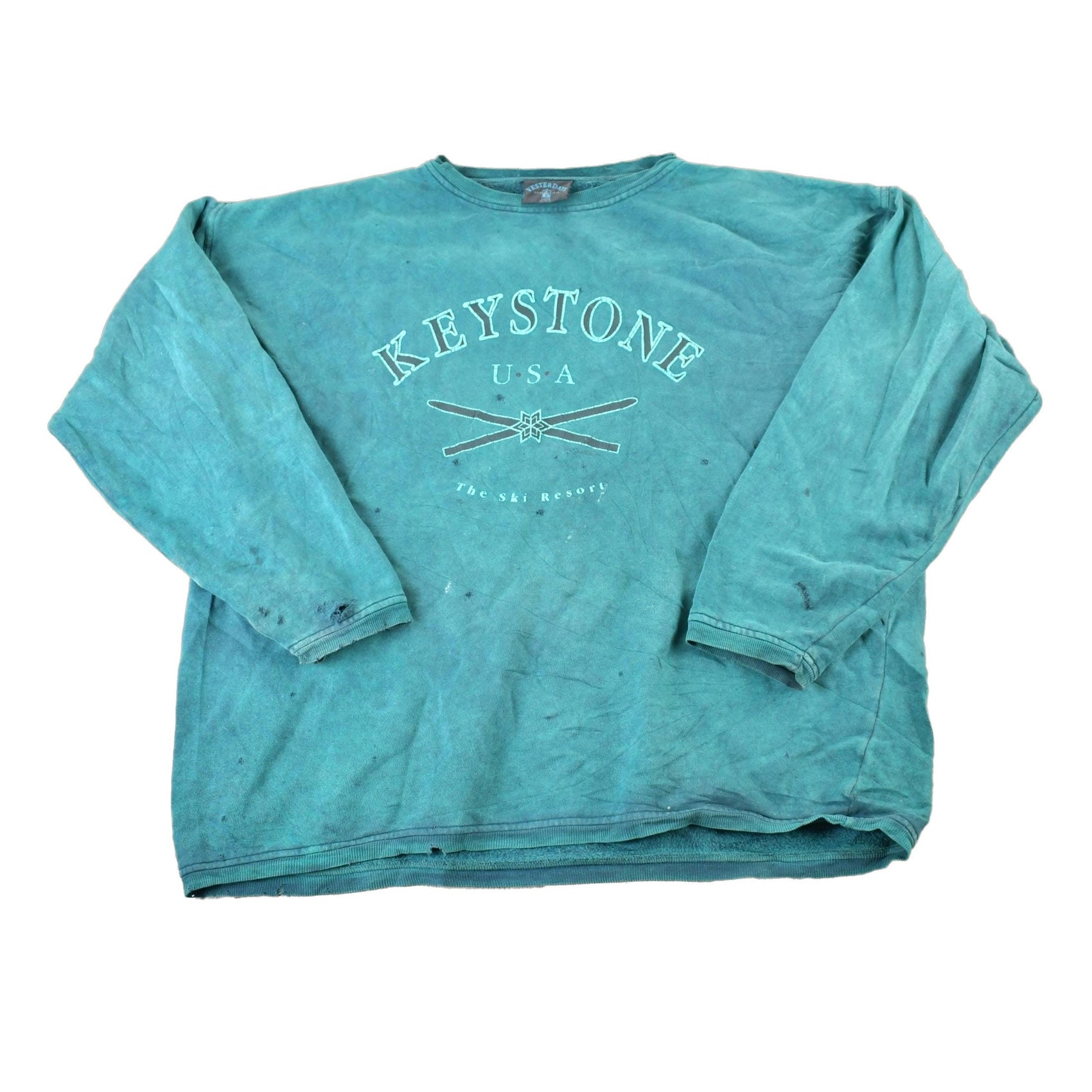 Vintage 1990s Keystone USA Souvenir Ski Resort Crewneck Sweatshirt Made In USA Men's XL from propervintagecanada