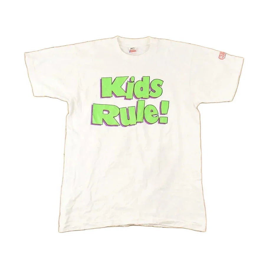 Vintage 1990s Kids Rule Souvenir Cartoon T-Shirt Men's M from propervintagecanada
