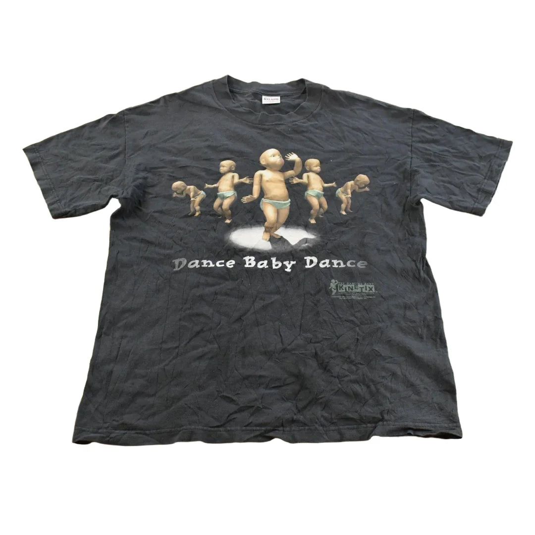 Vintage 1990s Kinetix Dancing Baby Graphic T-Shirt Men's L from propervintagecanada
