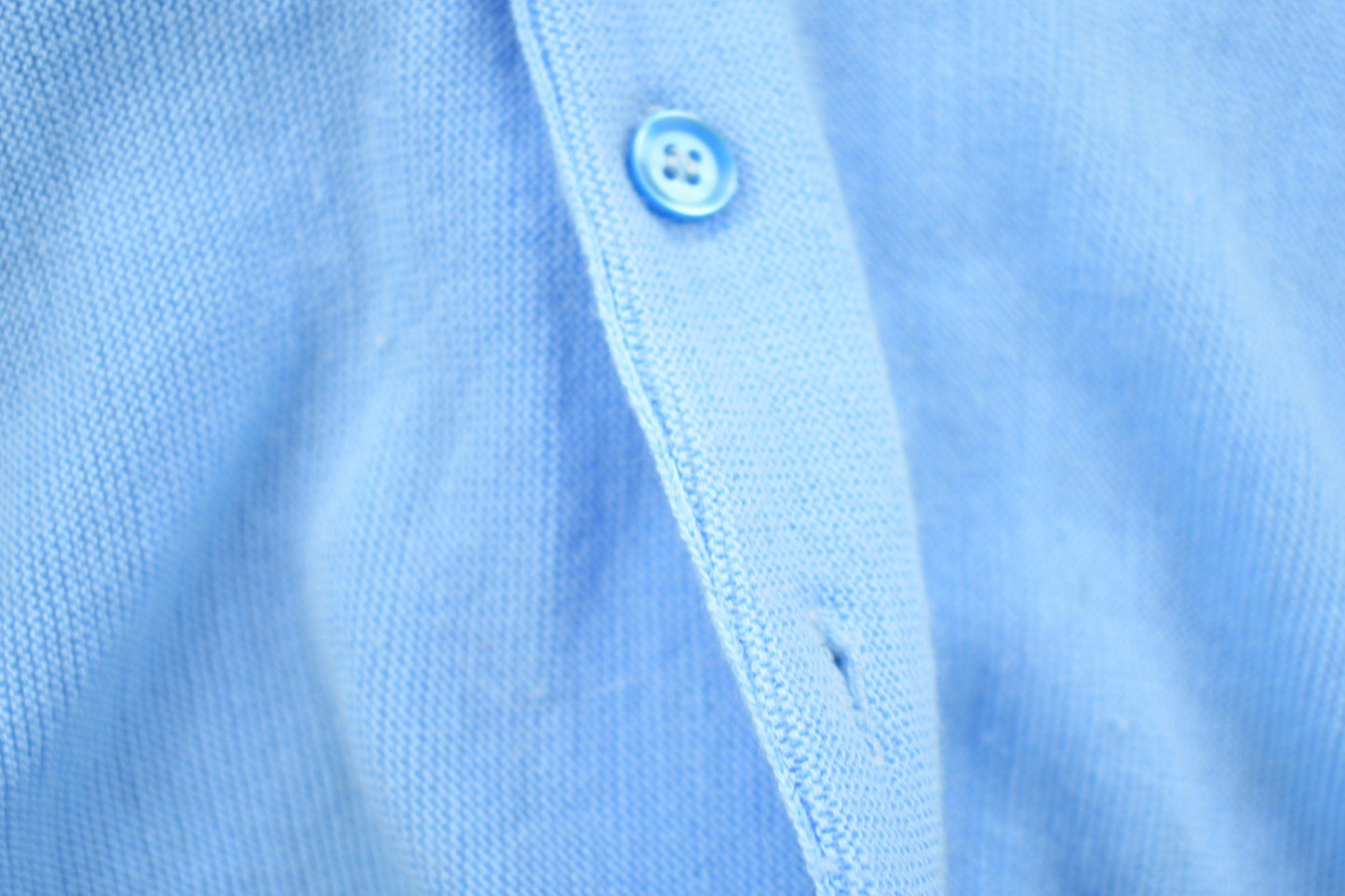 Vintage 1990s King Sport Light Blue Knitted Cardigan Sweater Men's Small from propervintagecanada