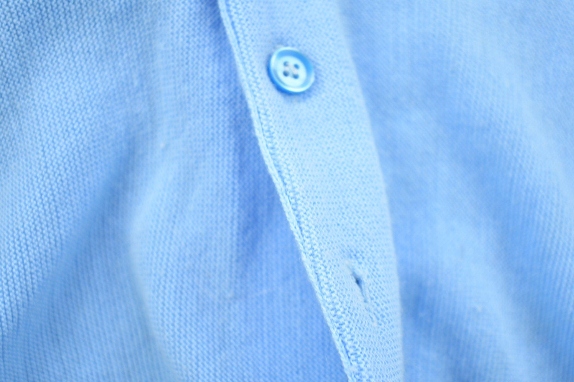 Vintage 1990s King Sport Light Blue Knitted Cardigan Sweater Men's Small from propervintagecanada