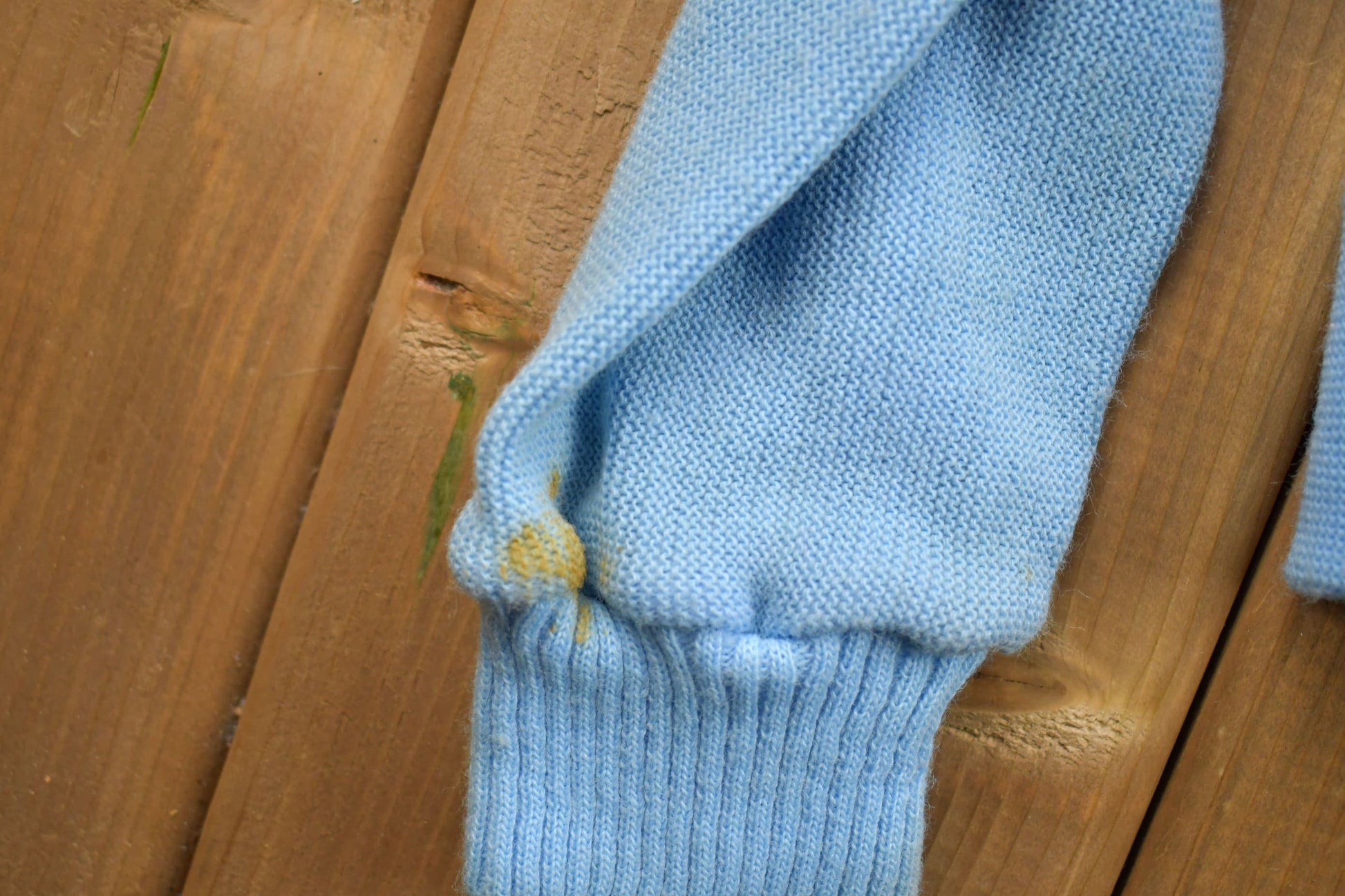 Vintage 1990s King Sport Light Blue Knitted Cardigan Sweater Men's Small from propervintagecanada
