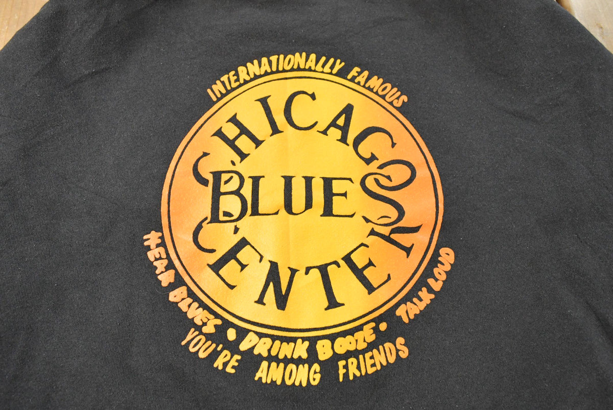 Vintage 1990s Kingston Mines Chicago Blues Music Festival Graphic Crewneck Sweatshirt Men's L from propervintagecanada