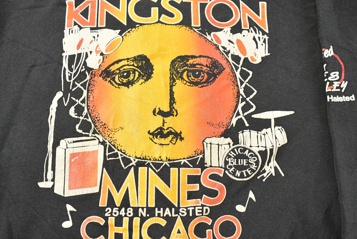 Vintage 1990s Kingston Mines Chicago Blues Music Festival Graphic Crewneck Sweatshirt Men's L from propervintagecanada