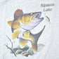 Vintage 1990s Kipawa Lake Fishing Souvenir Single Stitch Graphic Print T-Shirt Made In USA Men's Large from propervintagecanada