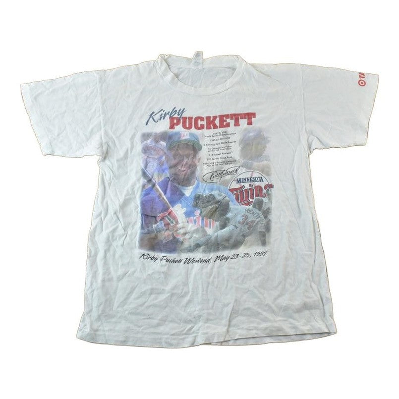 Vintage 1990s Kirby Puckett Minnesota Twins MLB Graphic T-Shirt Men's Large from propervintagecanada