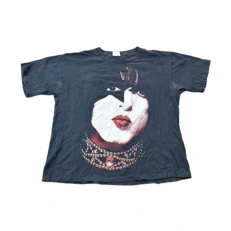 Vintage 1990s KISS Paul Stanley All Over Print Band T-Shirt Men's Medium from propervintagecanada