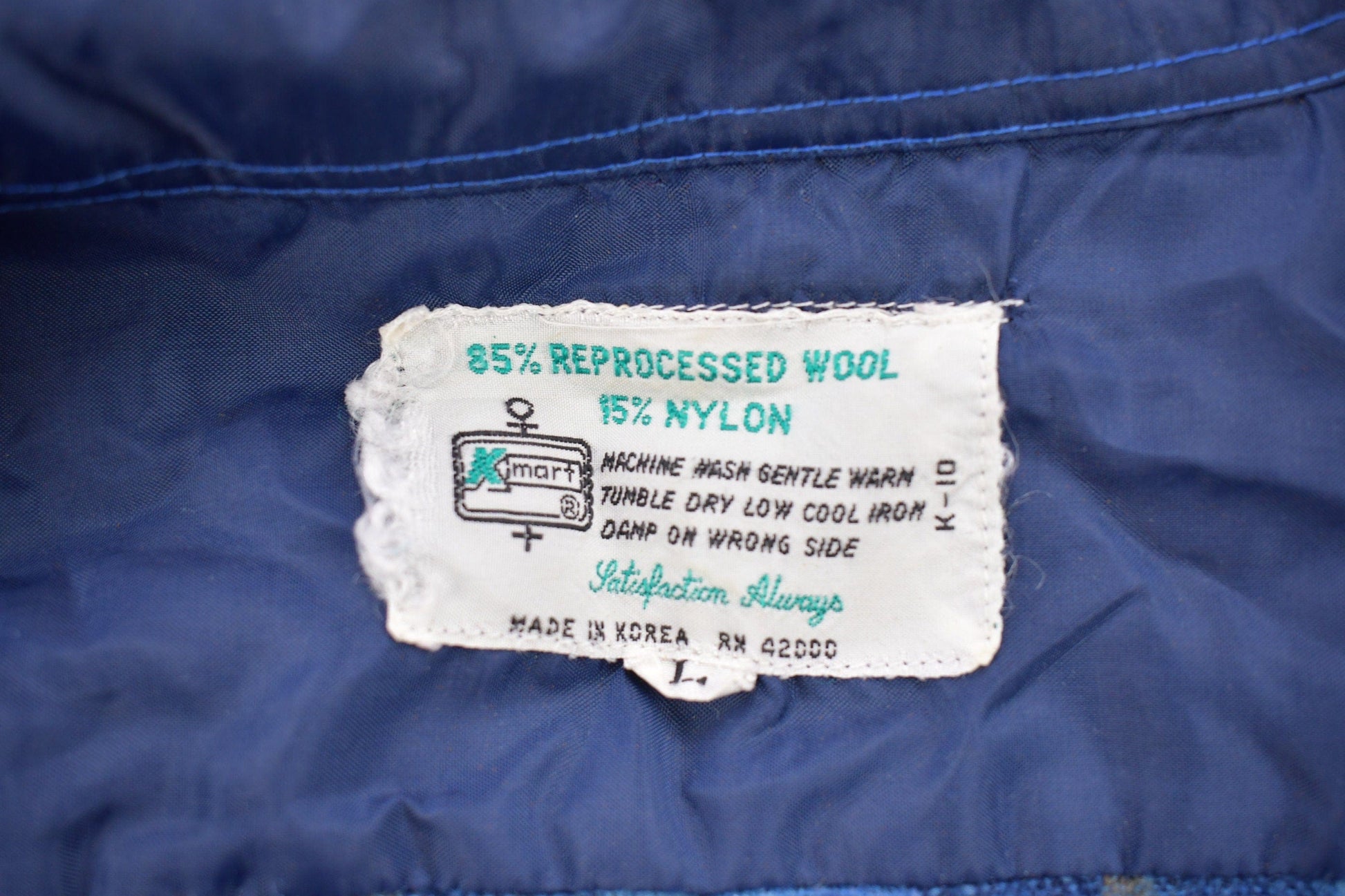 Vintage 1990s Kmart Plaid Wool Flannel Button Up Shirt Men's Large from propervintagecanada