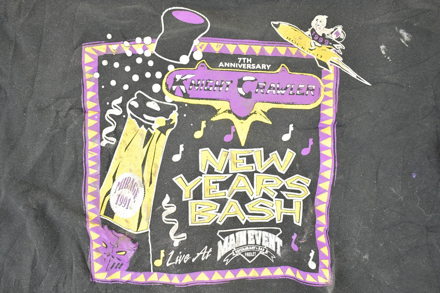 Vintage 1990s Knight Crawler New Years Bash Crewneck Sweatshirt Men's L from propervintagecanada