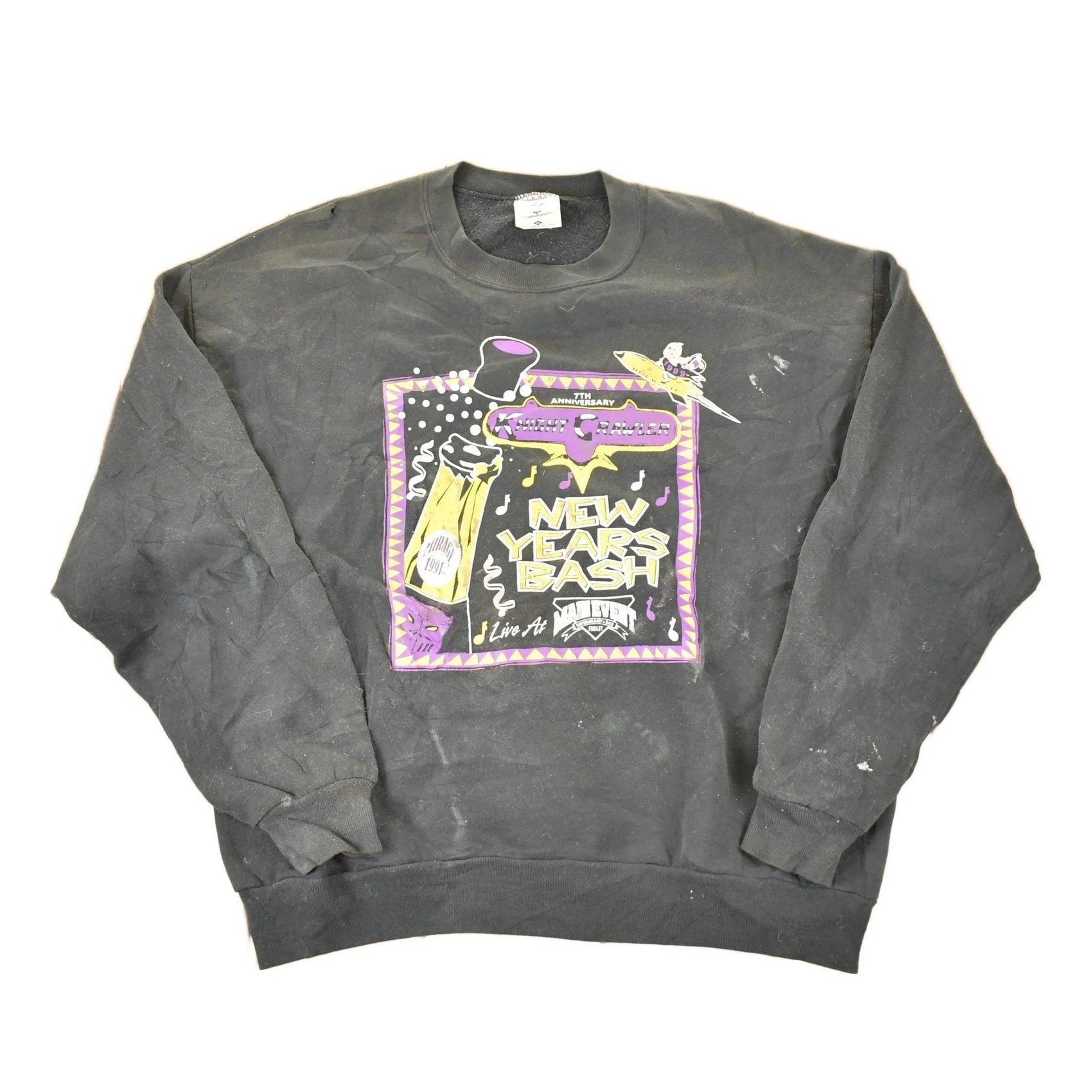 Vintage 1990s Knight Crawler New Years Bash Crewneck Sweatshirt Men's L from propervintagecanada