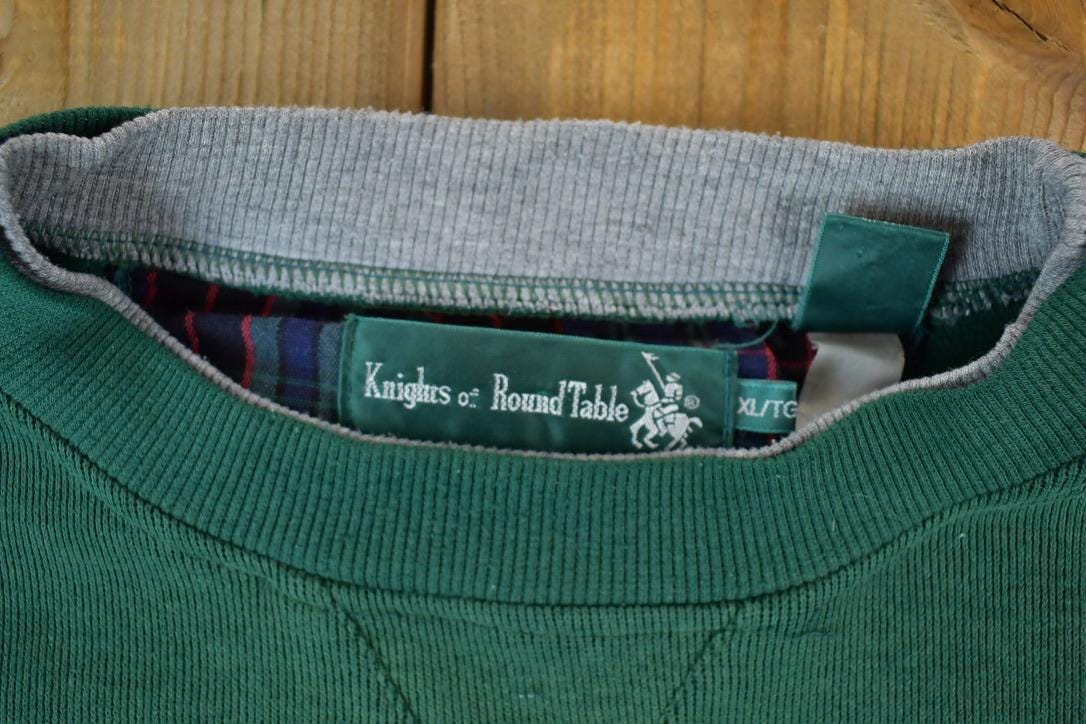 Vintage 1990s Knights Of Round Table Colour Block Crewneck Sweatshirt Men's XL from propervintagecanada