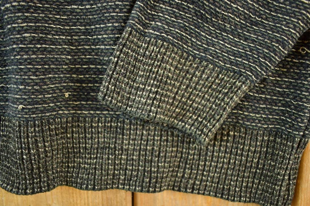 Vintage 1990s Knightsbridge Knit Abstract Pattern Crewneck Sweater Men's XL from propervintagecanada