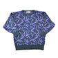 Vintage 1990s Knit Abstract Pattern All Over Print Crewneck Sweater Women's L from propervintagecanada