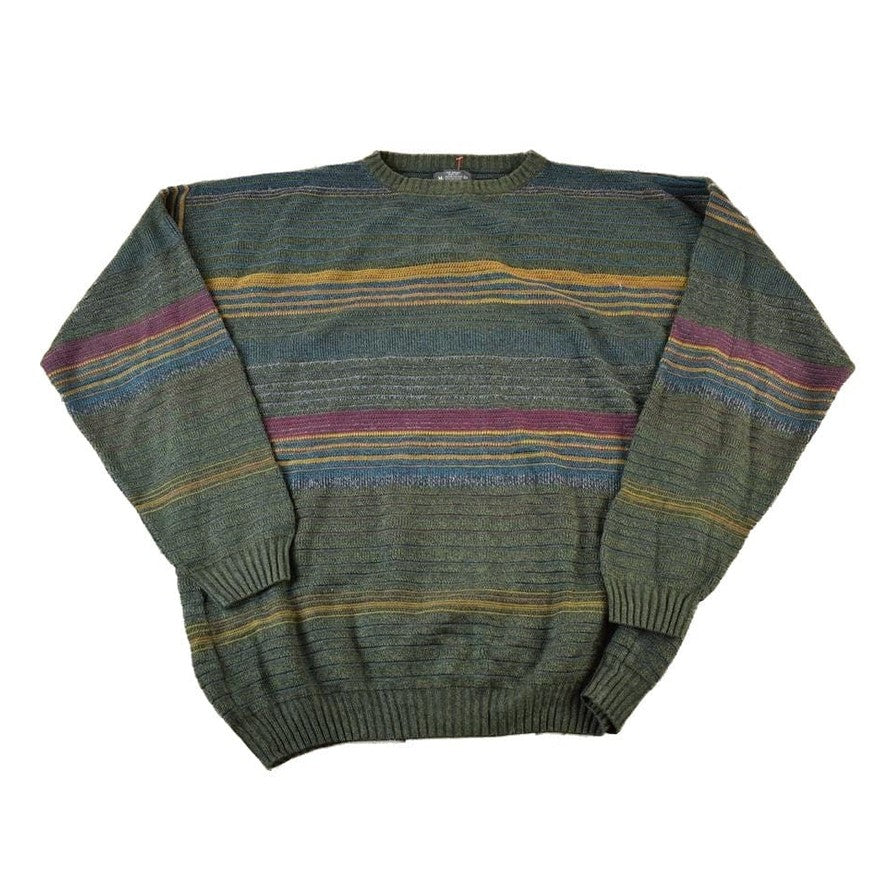 Vintage 1990s Knit Abstract Pattern Crewneck Sweater Men's 2XL from propervintagecanada