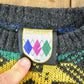 Vintage 1990s Knit Abstract Pattern Crewneck Sweater Mens Medium from propervintagecanada