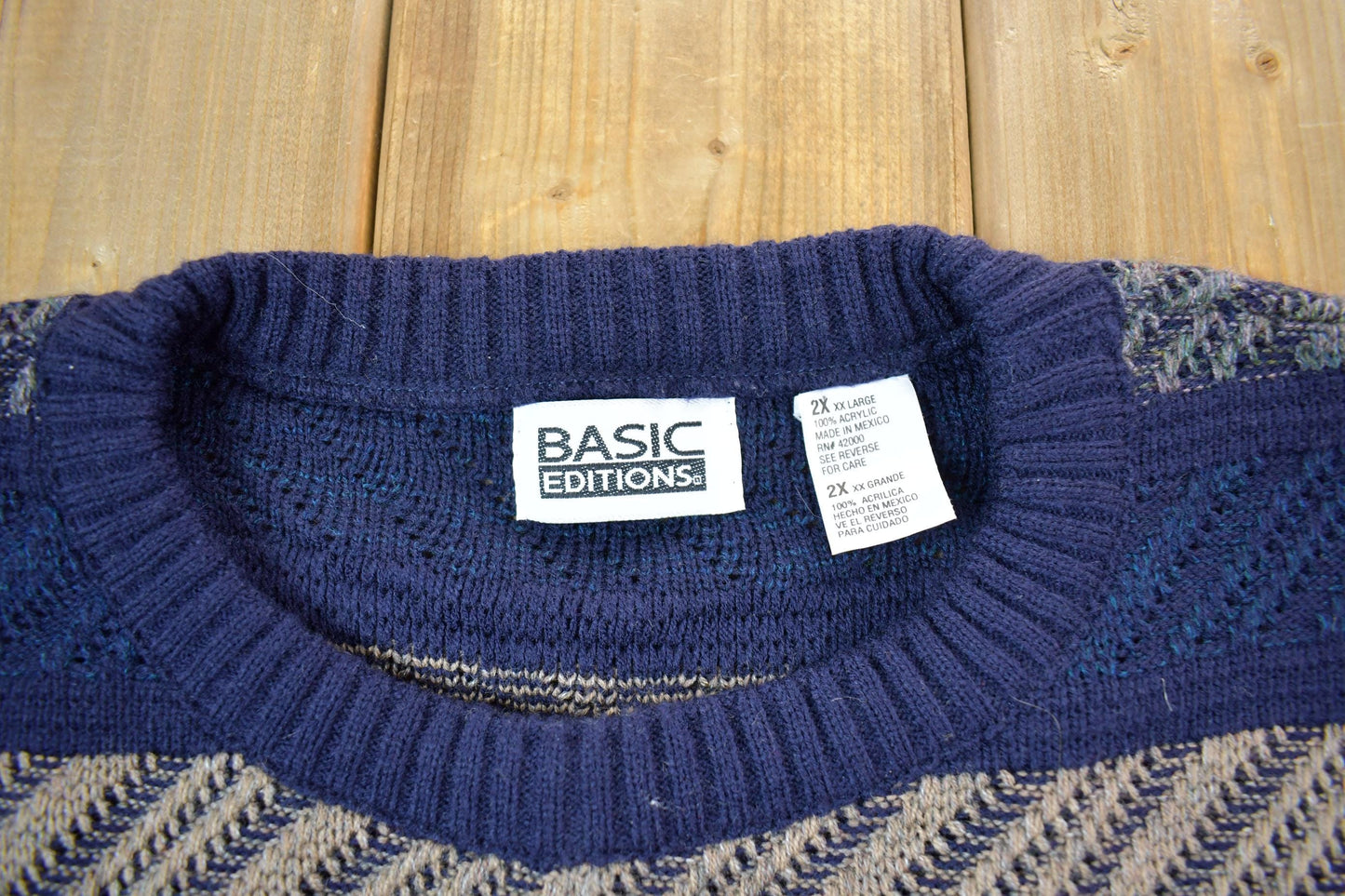 Vintage 1990s Knit Crewneck Sweater Men's 2XL from propervintagecanada