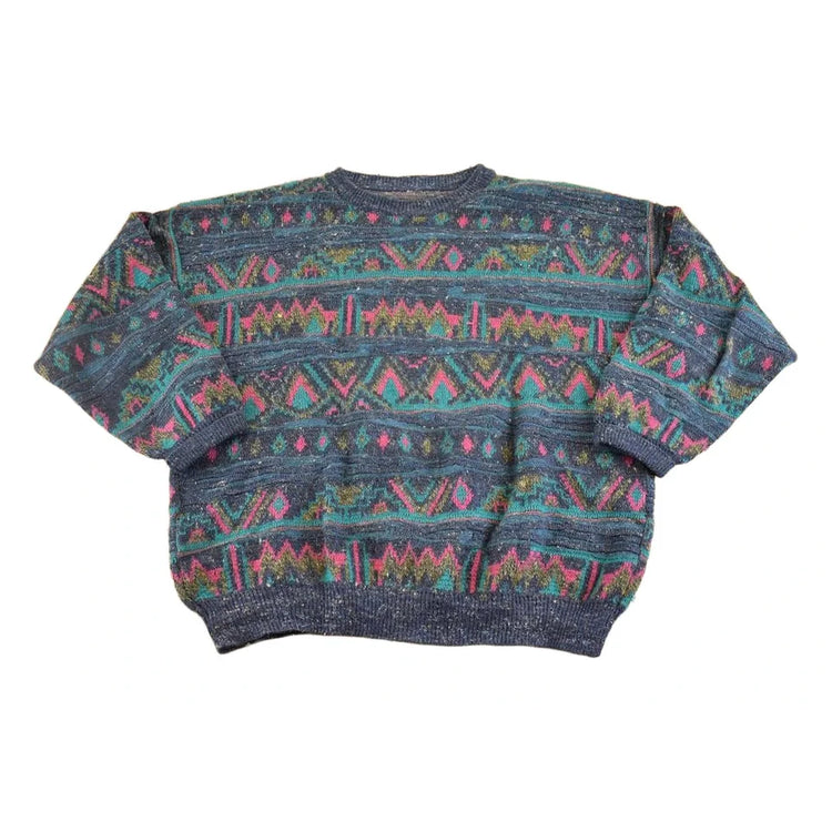Vintage 1990s Knit Crewneck Sweater Men's XL from propervintagecanada
