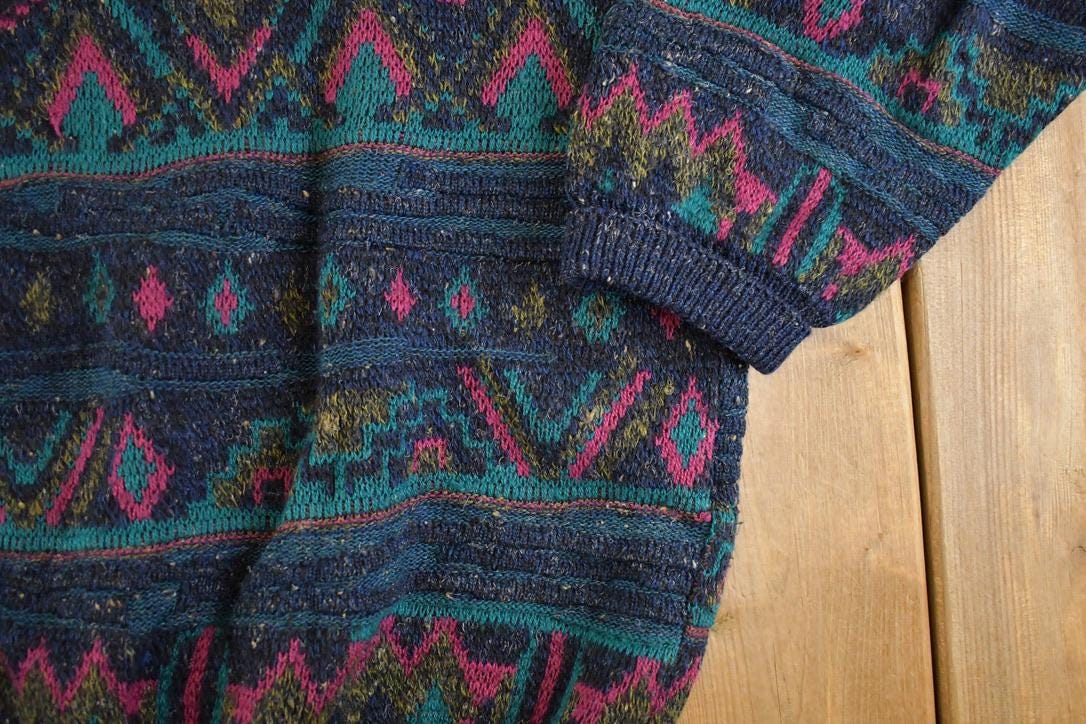 Vintage 1990s Knit Crewneck Sweater Men's XL from propervintagecanada