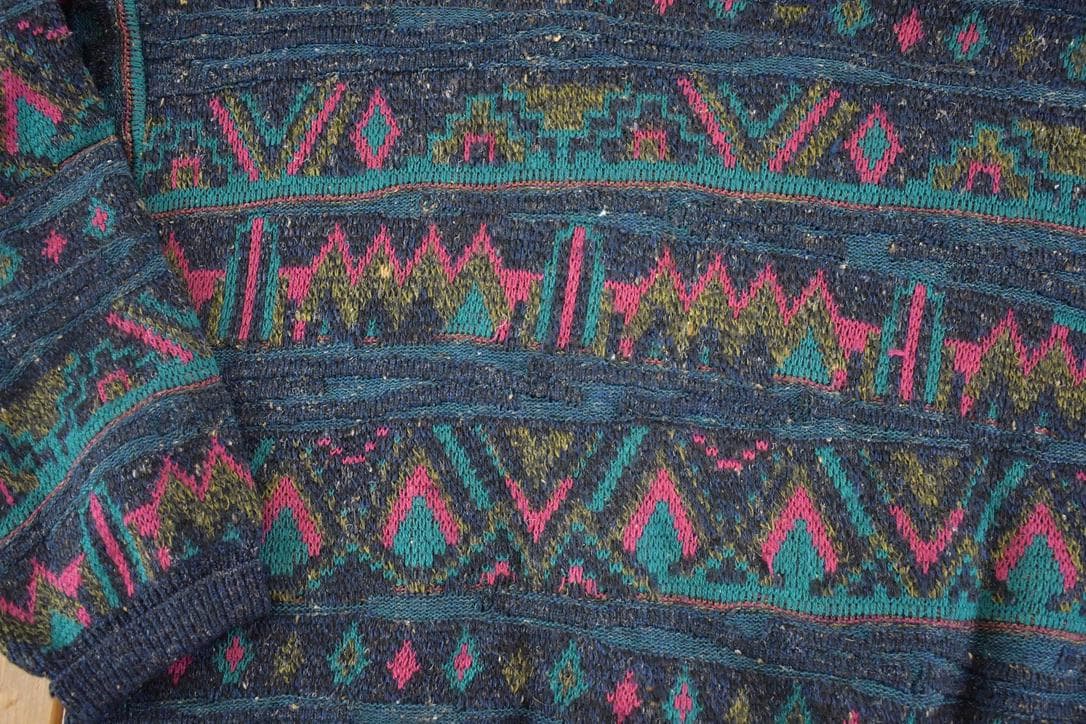 Vintage 1990s Knit Crewneck Sweater Men's XL from propervintagecanada