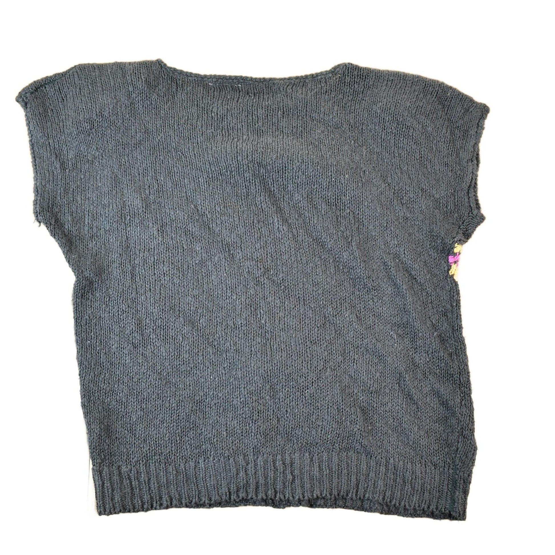 Vintage 1990s Knit Floral Pattern Crewneck Sweater Womens L from propervintagecanada