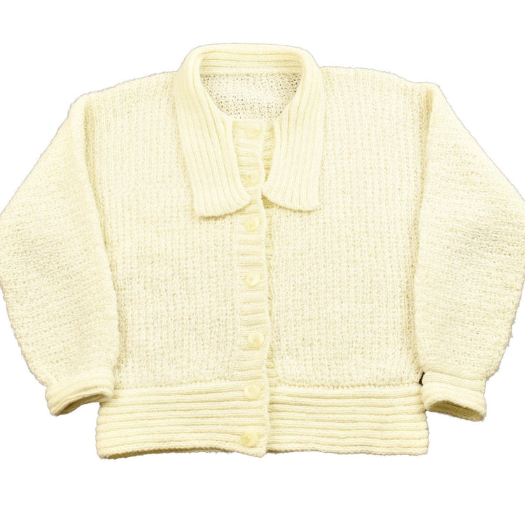 Vintage 1990s Knitted Blank Cardigan Sweater Men's Small from propervintagecanada