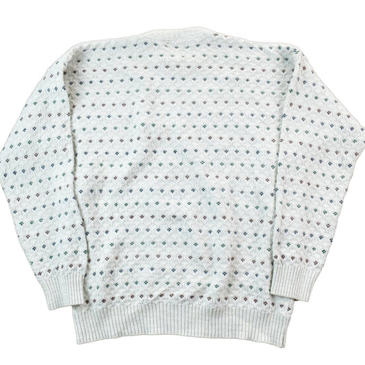 Vintage 1990s Knitted Crewneck Sweater Men's Large from propervintagecanada
