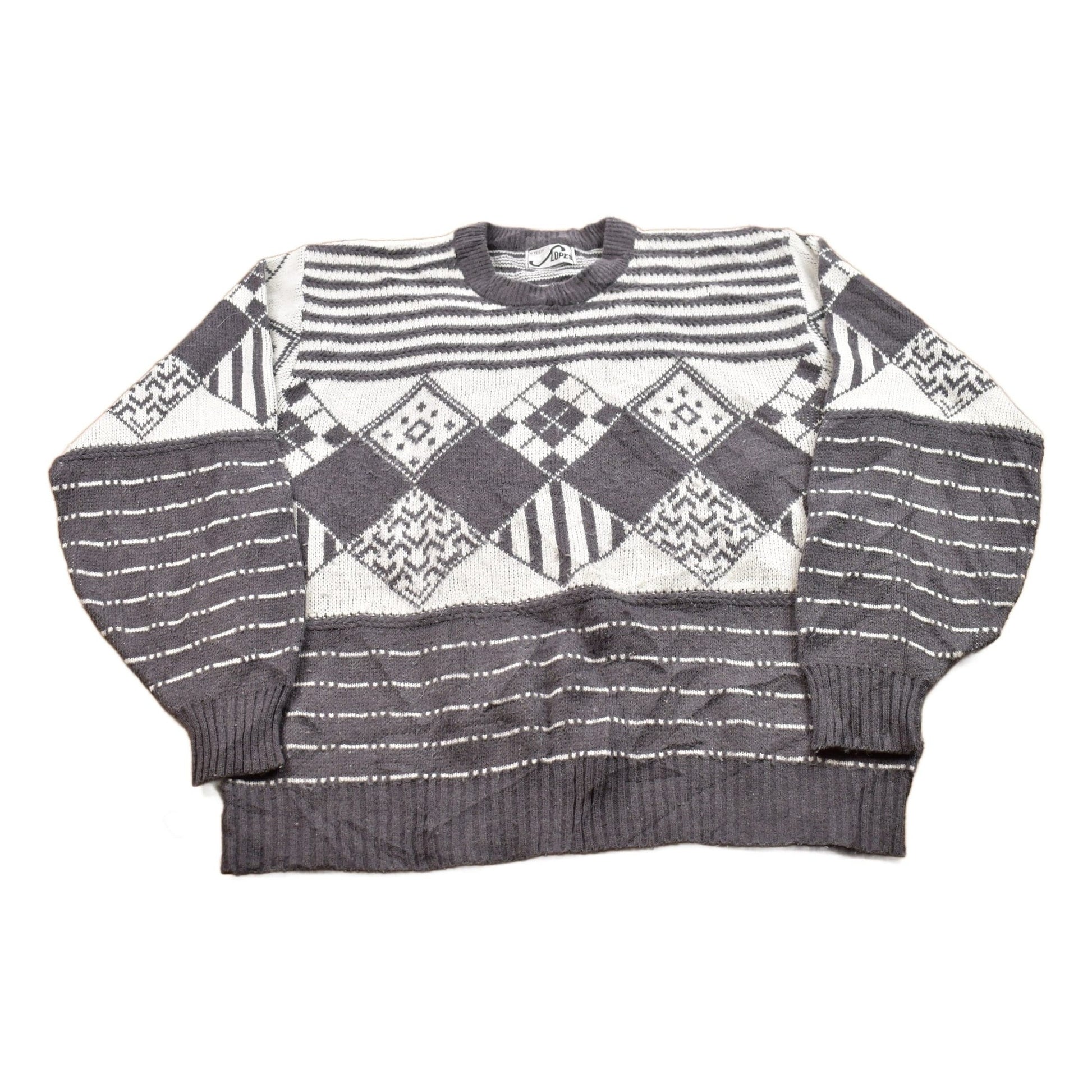 Vintage 1990s Knitted Crewneck Sweater Men's Large from propervintagecanada