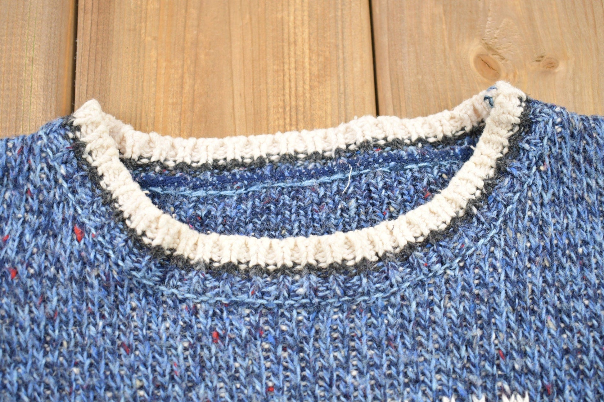 Vintage 1990s Knitted Crewneck Sweater Men's Small from propervintagecanada