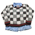Vintage 1990s Knitted Plaid Crewneck Sweater Men&